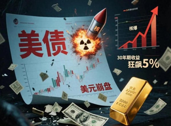 股票配资分析 最后一根稻草，来了？美债突破5%万亿美债崩盘在即，美元危机将近